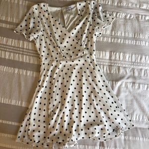 Polka Dot Surplice Fit and Flare - Express